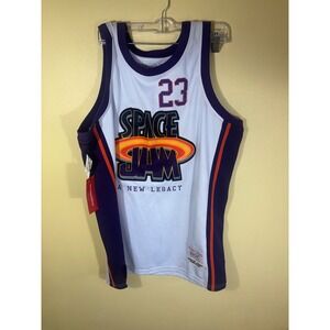 Headgear Classics LeBron James Space Jam A New Legacy Jersey 23 White Purple 2XL
